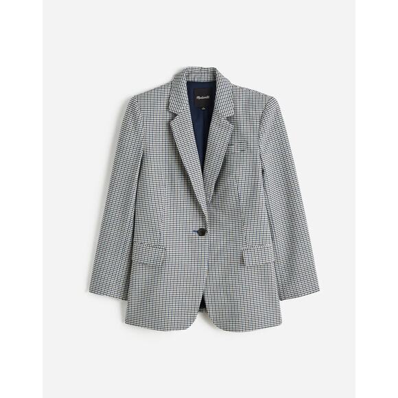 Madewell Kline Houndstooth Blazer Jacket NWT - Picture 1 of 6